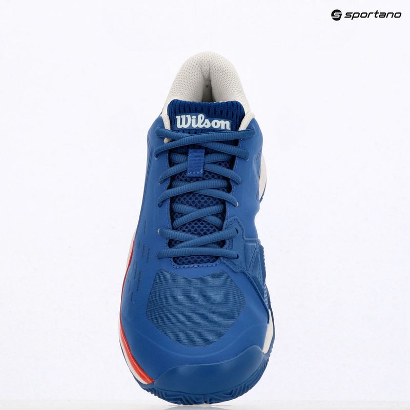 Pánské tenisové boty  Wilson Rush Pro Ace Clay deja vu blue/ white/ infrared 9