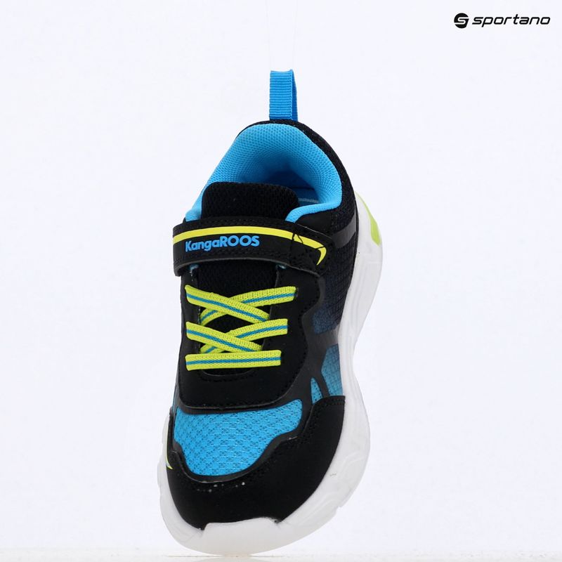 Dětské boty KangaROOS K-SLB Lighto EV jet black/limetta 9