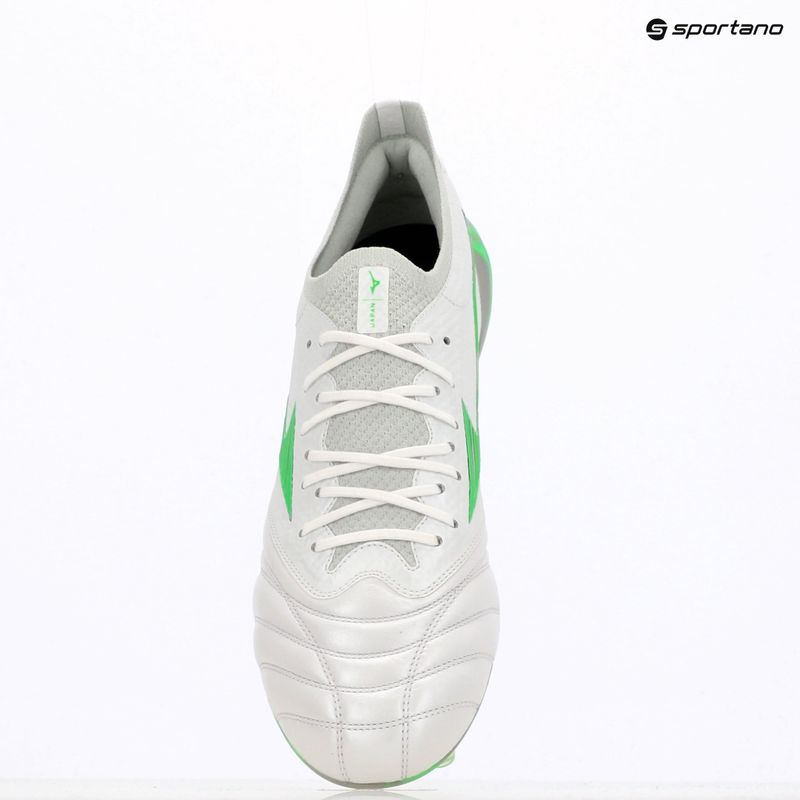 Pánské kopačky Mizuno Morelia Neo IV β Japan Md white/neon green/cool gray 3c 10