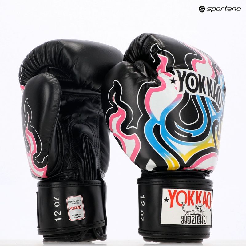 Pánské boxerské rukavice YOKKAO Flames black 8