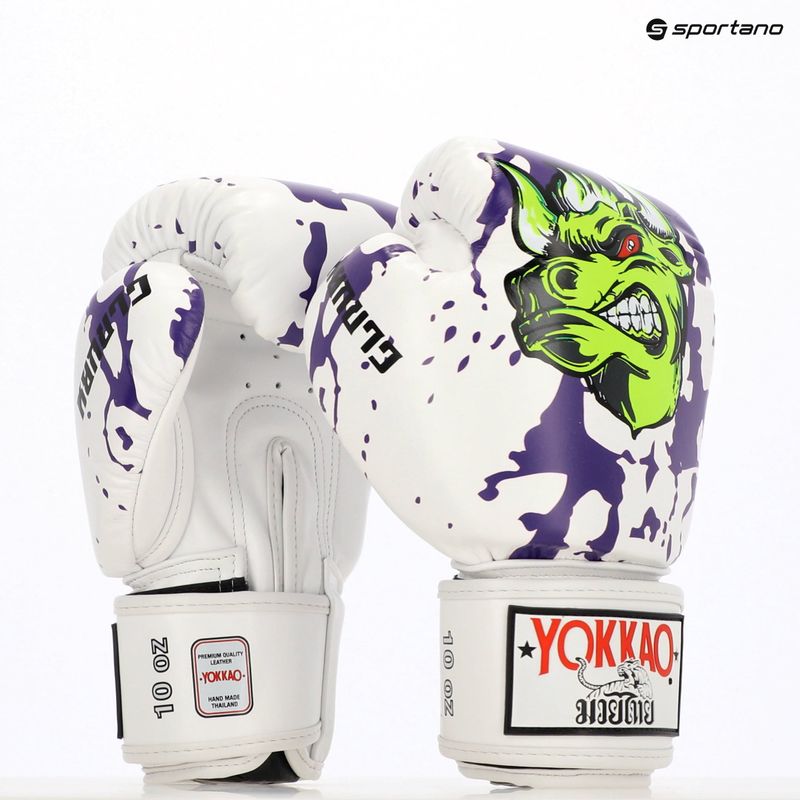 Pánské boxerské rukavice YOKKAO Angry Bull white 12