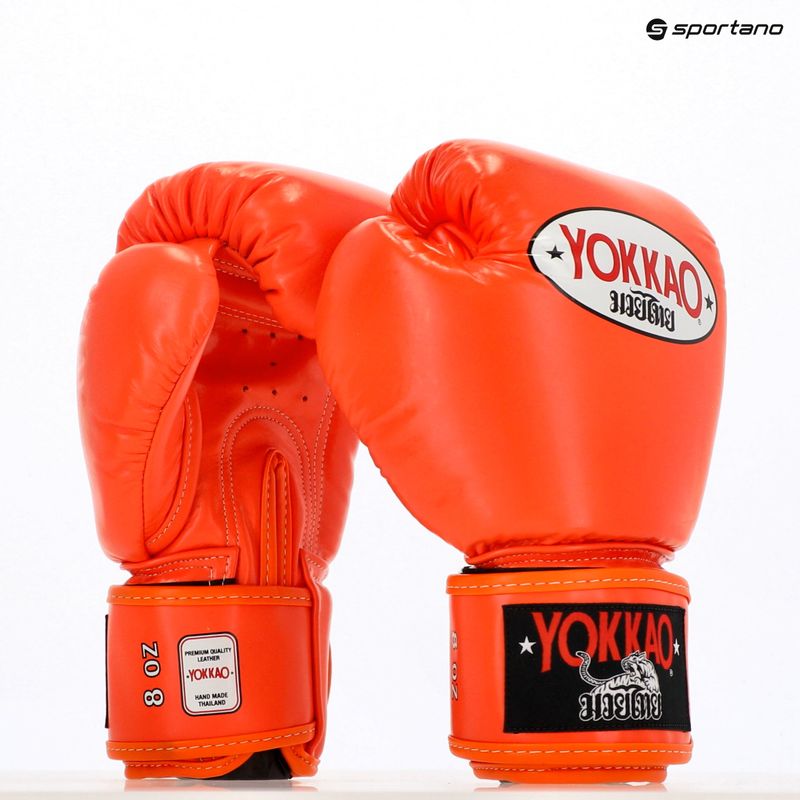 Pánské boxerské rukavice YOKKAO Matrix orange ibis 8