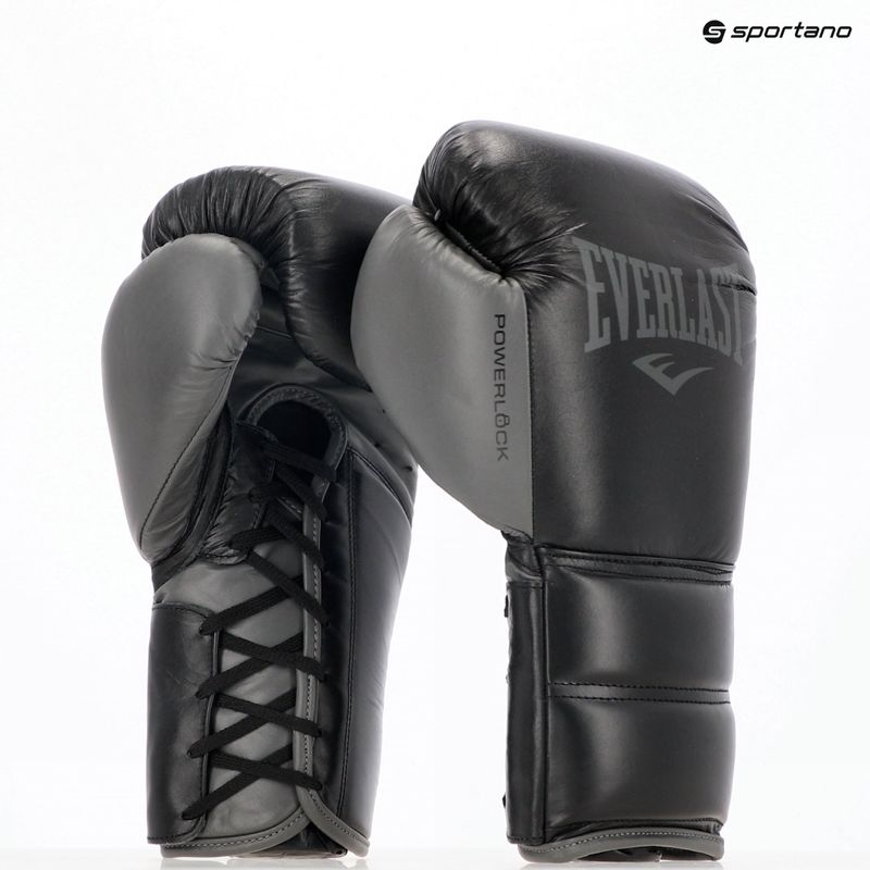 Boxerské rukavice Everlast Powerlock 2 Laced Pro Training black 15