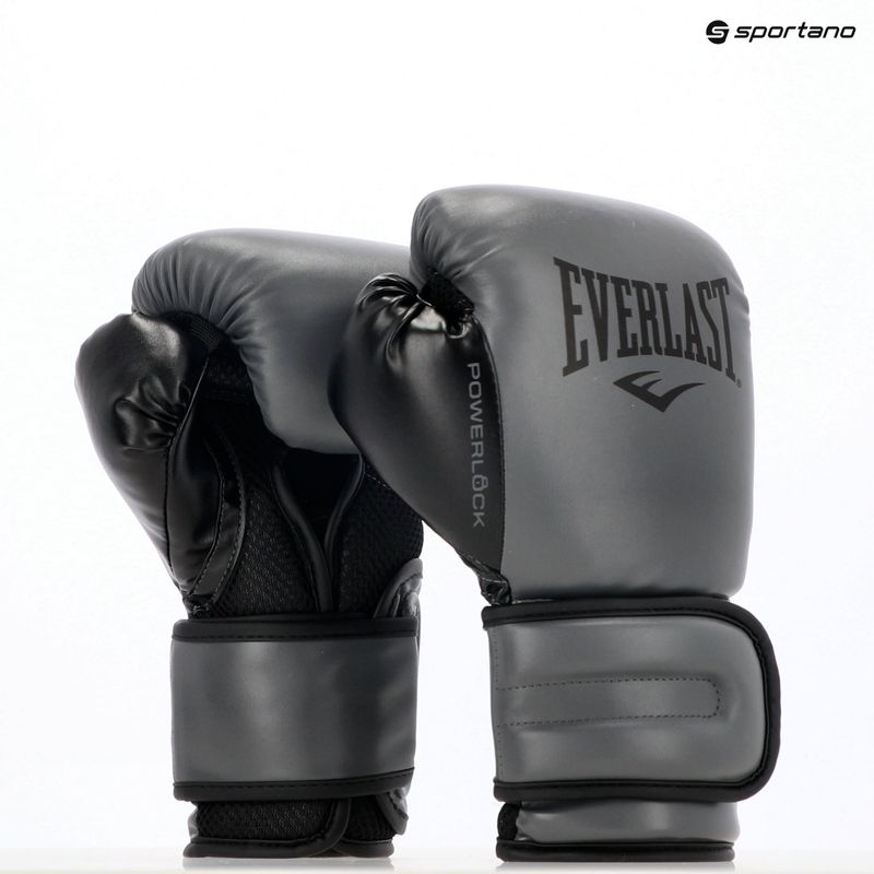 Boxerské rukavice  Everlast Powerlock 2 charocal 8