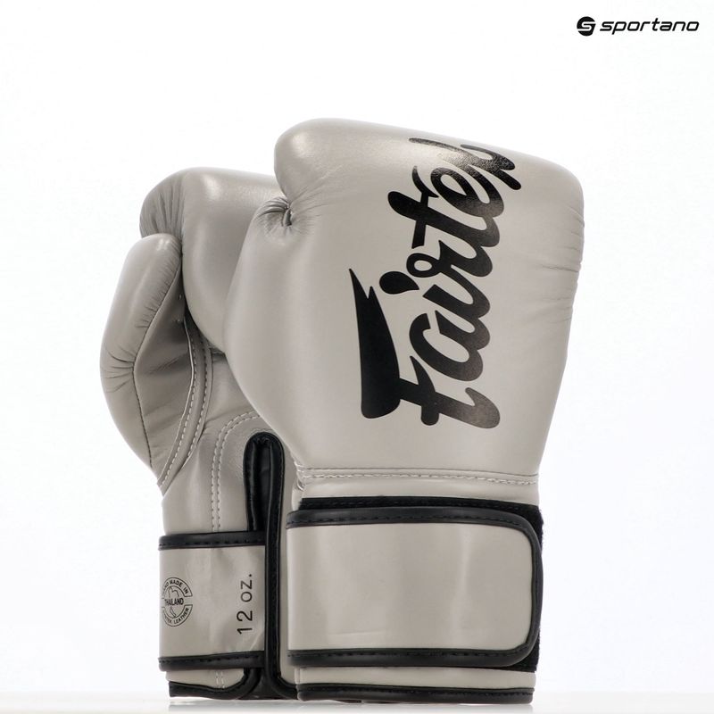 Boxerské rukavice Fairtex Microfiber grey 8