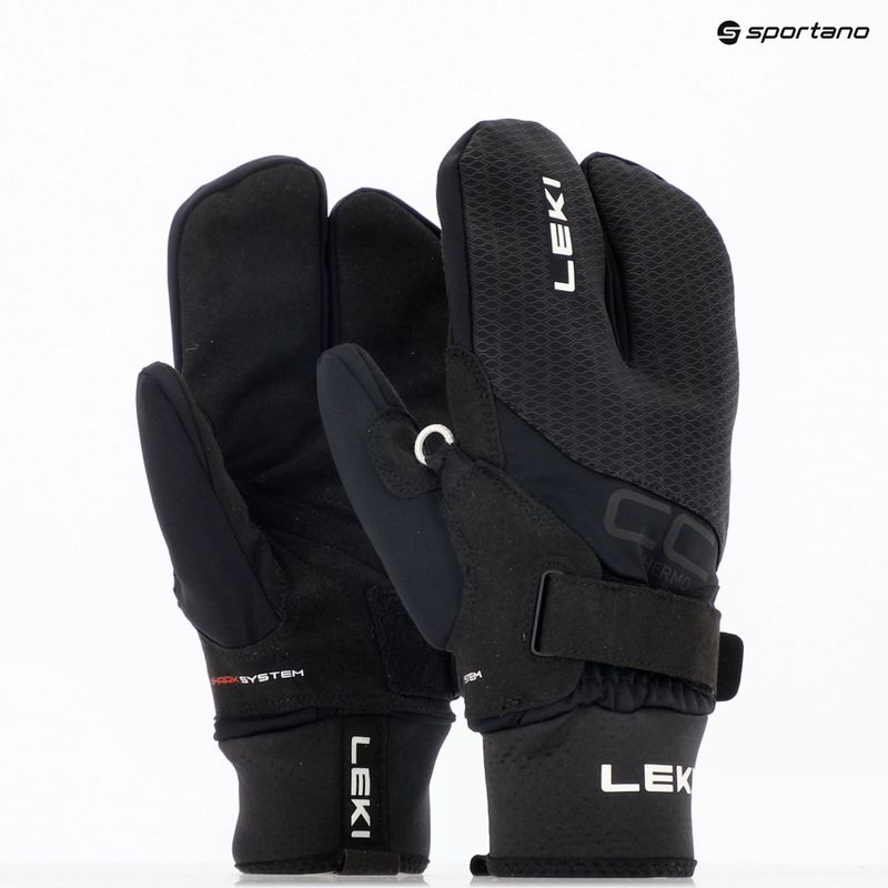 Lyžařské rukavice LEKI CC Thermo Shark Lobster (2+2) black 10