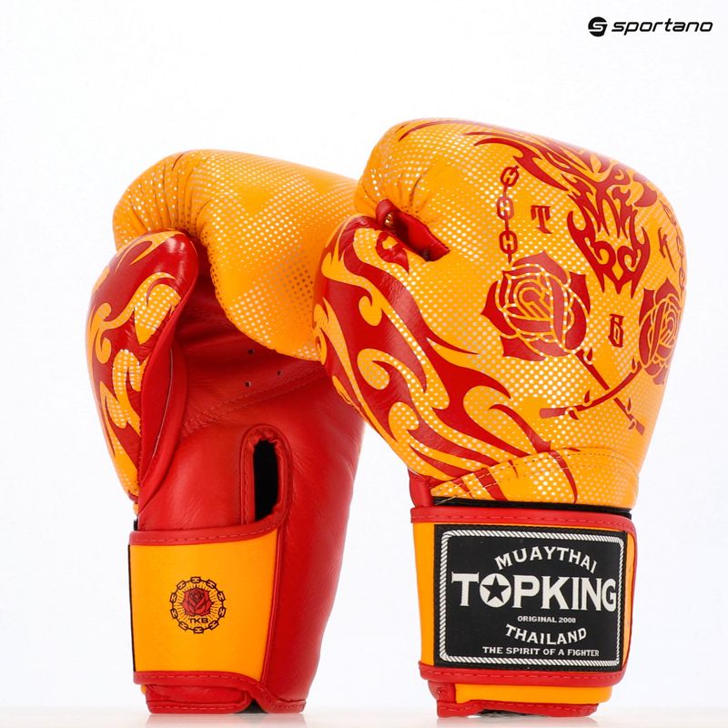 Boxerské rukavice  Top King Boxing Dragon yellow 7