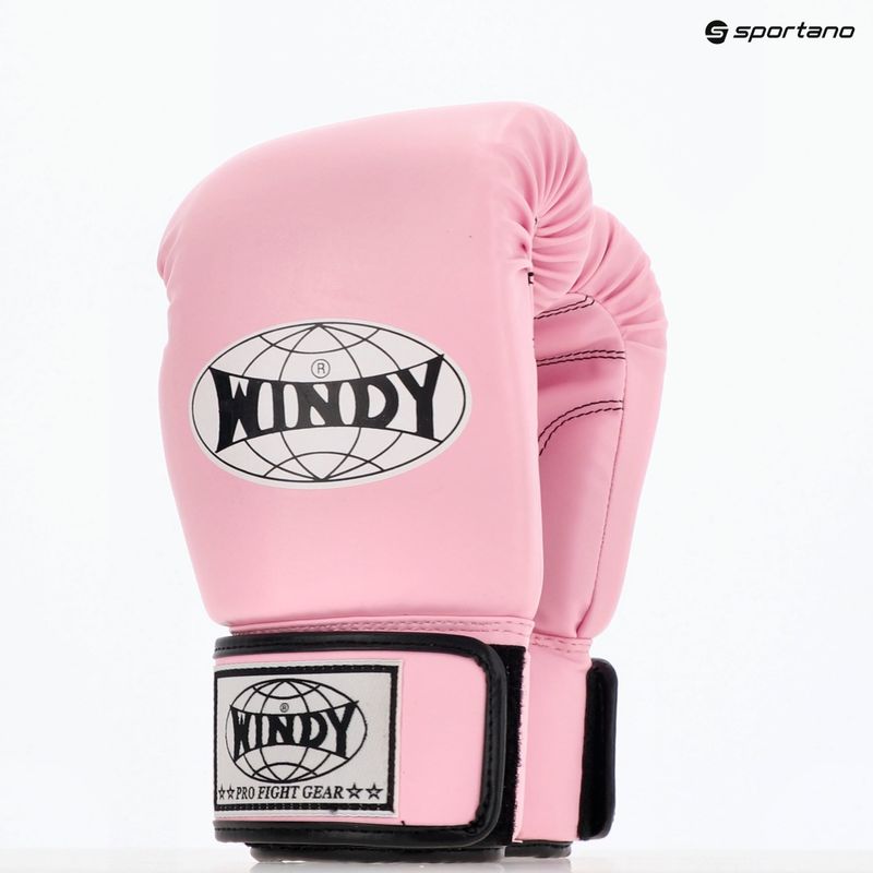 Boxerské rukavice WINDY Classic Synthetic Leather pink 8