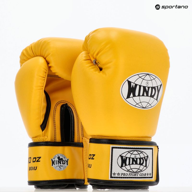 Boxerské rukavice WINDY Classic Synthetic Leather yellow 8