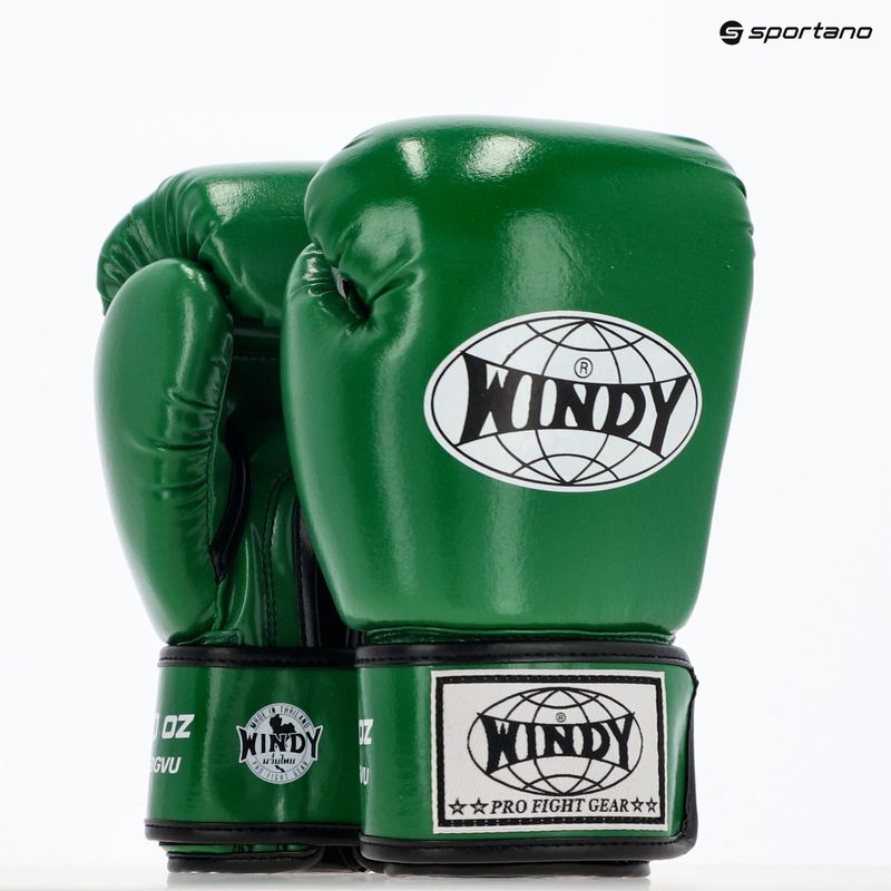 Boxerské rukavice WINDY Classic Synthetic Leather green 8