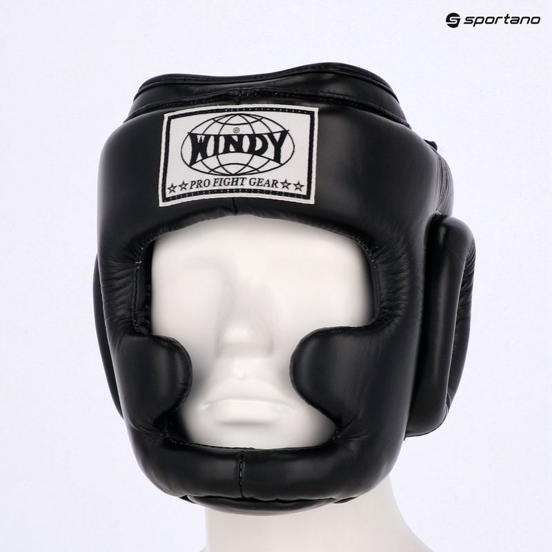 Boxerská helma WINDY Genuine Leather black 6