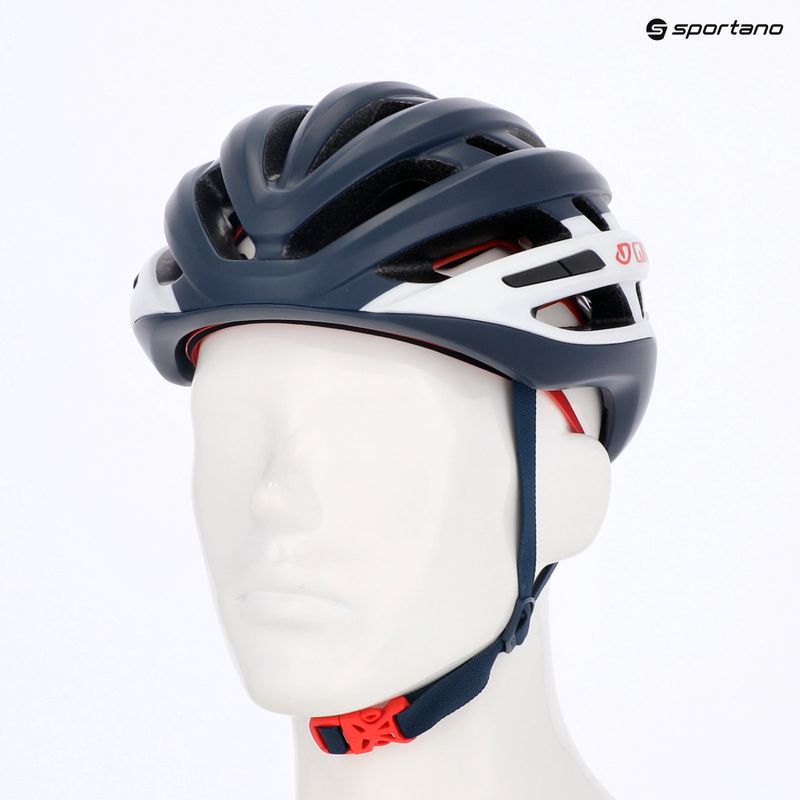 Cyklistická přilba Giro Agilis Integrated MIPS matte midnight white/red 13