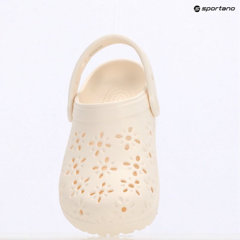 Dětské nazouváky Crocs Classic Floral Cutout Clog Kids chalk 10