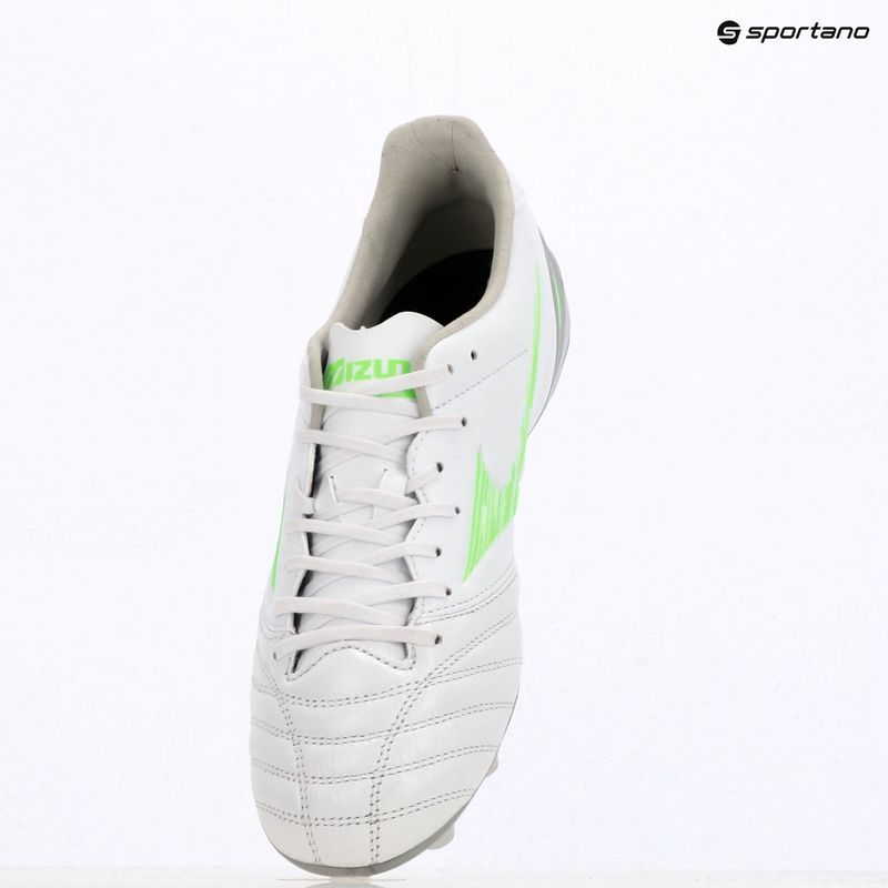 Pánské kopačky Mizuno Morelia Neo IV Pro Md white/neon green/cool gray 3c 9
