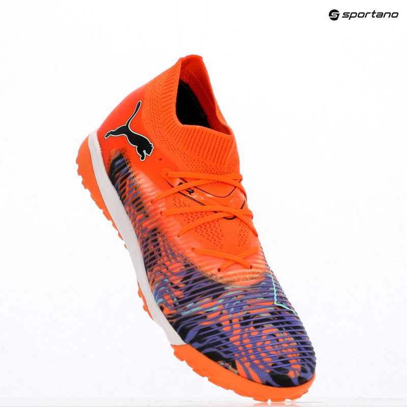 Dětské kopačky PUMA Future 8 Match Creativity TT orange poppy/black/dark amethyst/electric peppermint 9