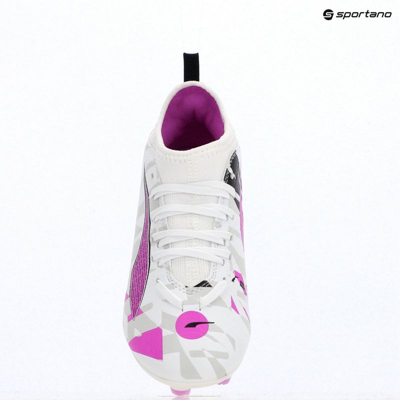 Dětské kopačky PUMA Ultra 5 Match Forever FG/AG Jr puma white/pure magenta/feather gray/puma black 9