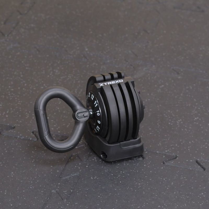 Nastavitelná činka XTREXO TXO-B4W004 12kg černá 15