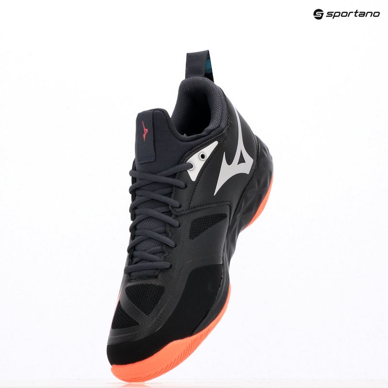 Volejbalové boty  Mizuno Wave Dimension black/neon flame/peacock blue 9