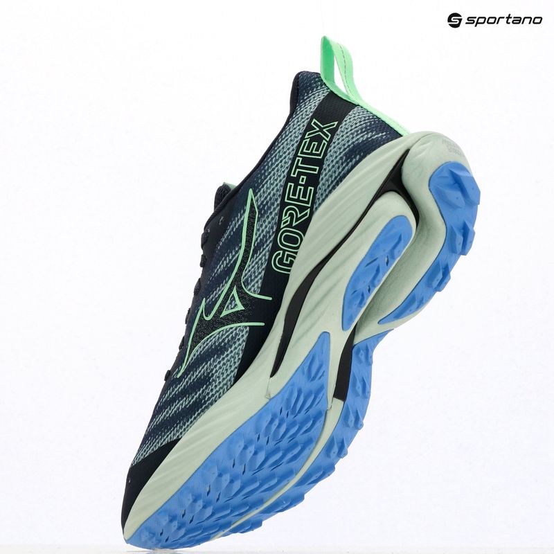 Pánské běžecké boty Mizuno Wave Rider GTX 2 vintage indigo / neo mint / front blue 5