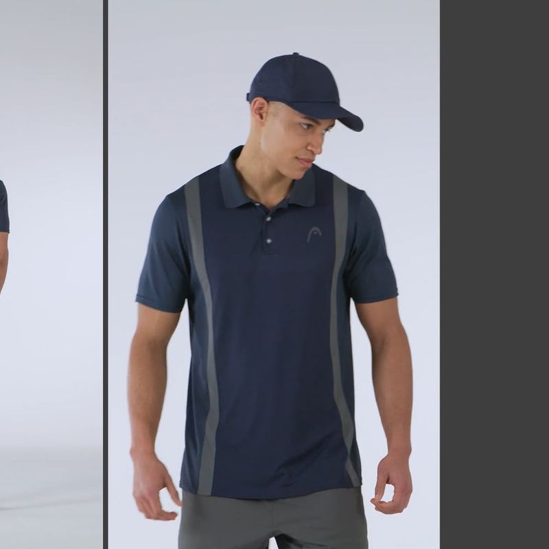 Pánské tenisové polo tričko HEAD Club 25 Tech Polo navy 8