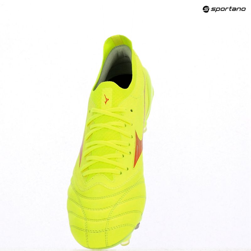 Pánské kopačky Mizuno Morelia Neo IV β Elite MIX safety yellow/fiery coral 2/safety yellow  9
