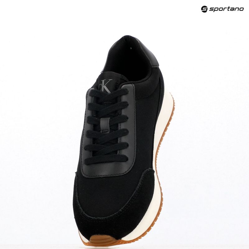 Dámské boty Calvin KleinYW0YW01888 Retro Runner Low Laceup Canvas black/bright white 9