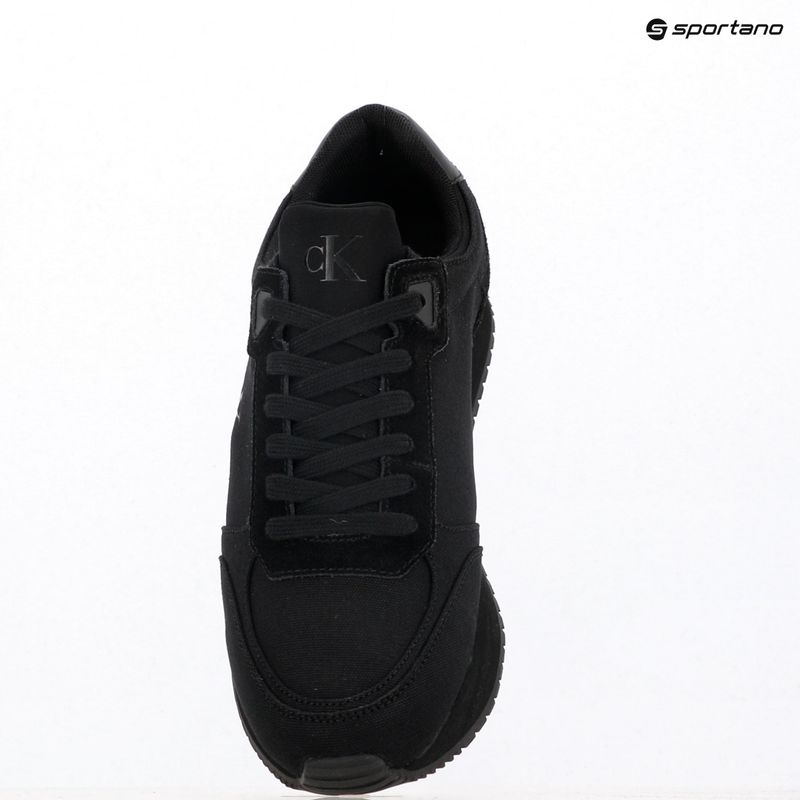 Pánské boty Calvin Klein YM0YM01217 Runner Sock Laceup Mg Canvas triple black 9