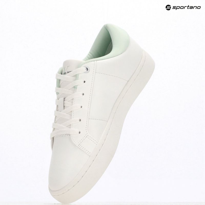 Dámské boty Calvin KleinYW0YW01444 Classic Cupsole Lowlaceup Lth Wn bright white/moonlight jade 9