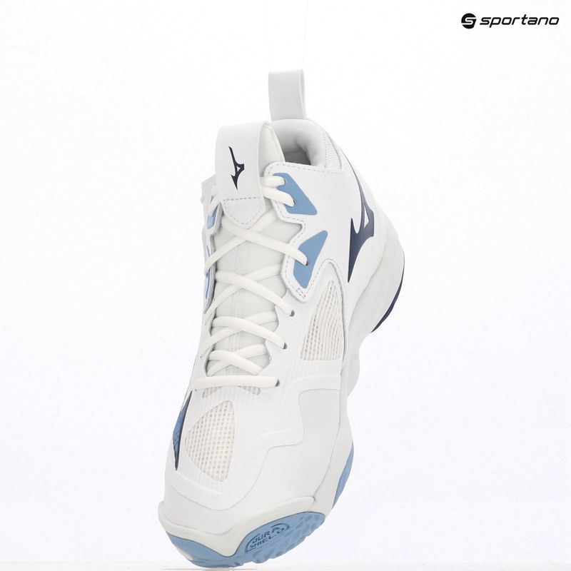 Volejbalové boty Mizuno Wave Momentum 3 Mid bílé/bellwether modré/belair modré 9