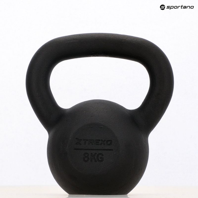 Kettlebell Litinový XTREXO 8kg black 9