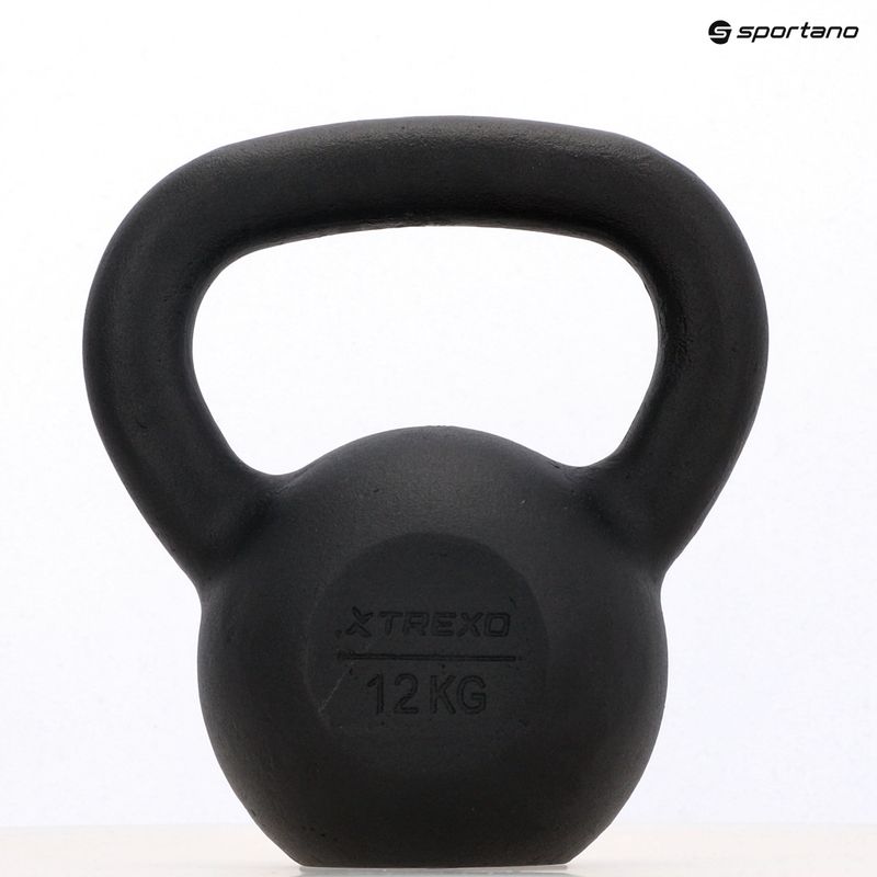 Kettlebell Litinový XTREXO 12kg black 9