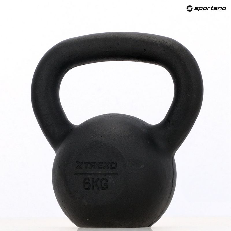 Kettlebell Litinový XTREXO 6kg black 8