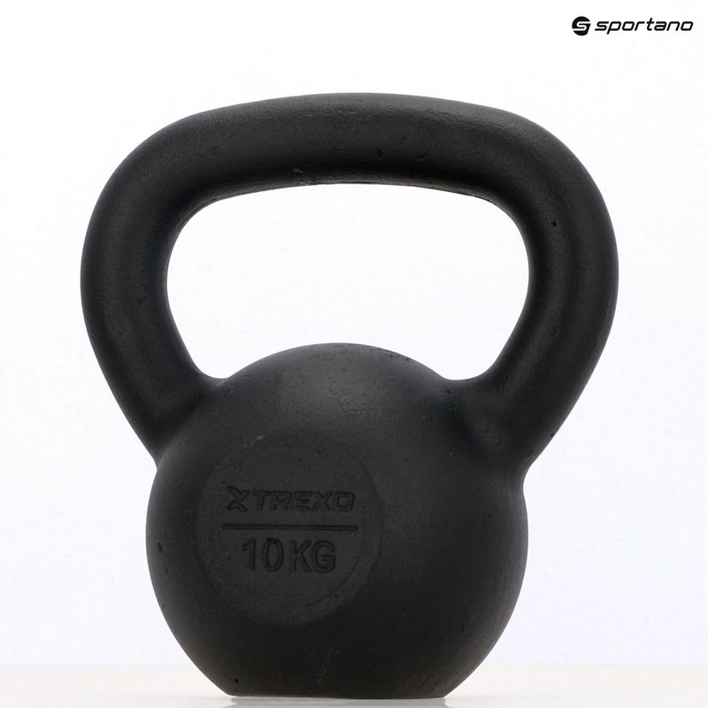 Kettlebell Litinový TREXO 10kg black 8