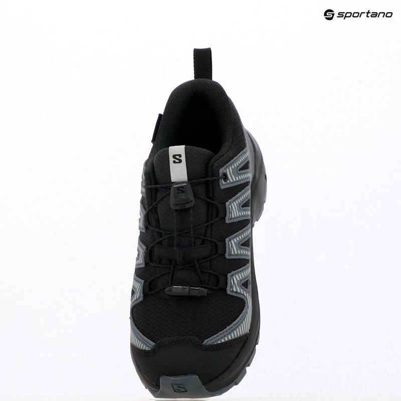 Dětské trekingové boty Salomon XA Pro 3D V8 Waterproof black/turbulence/quarry 14