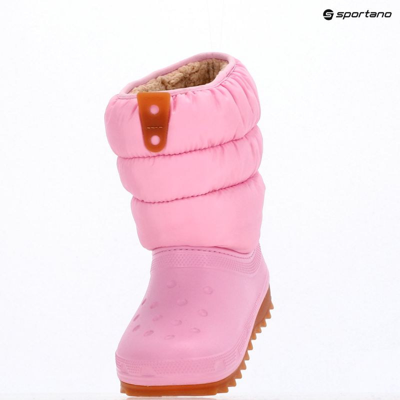 Dětské sněhule Crocs Classic Neo Puff pink tweed/gum 16
