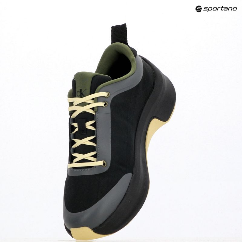 Pánské boty Calvin Klein YM0YM01456 Chunky Runner Lace Up Mix Aop black/medieval forest/coal/lime 9