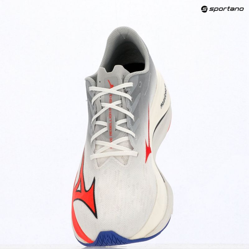 Pánské běžecké boty Mizuno Wave Rebellion Flash 3 white/fiery coral 2/iris bloom 10