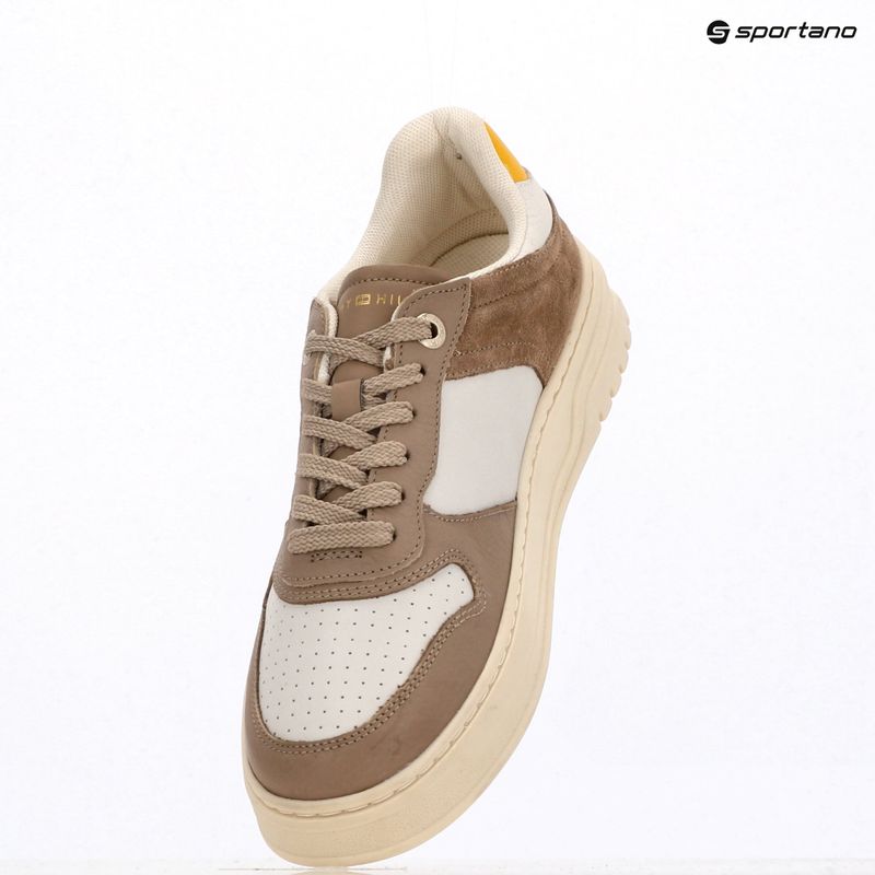 Dámské boty Tommy Hilfiger Sporty Cupsole Tumbled Leather coastal taupe/ecru/yellow 9