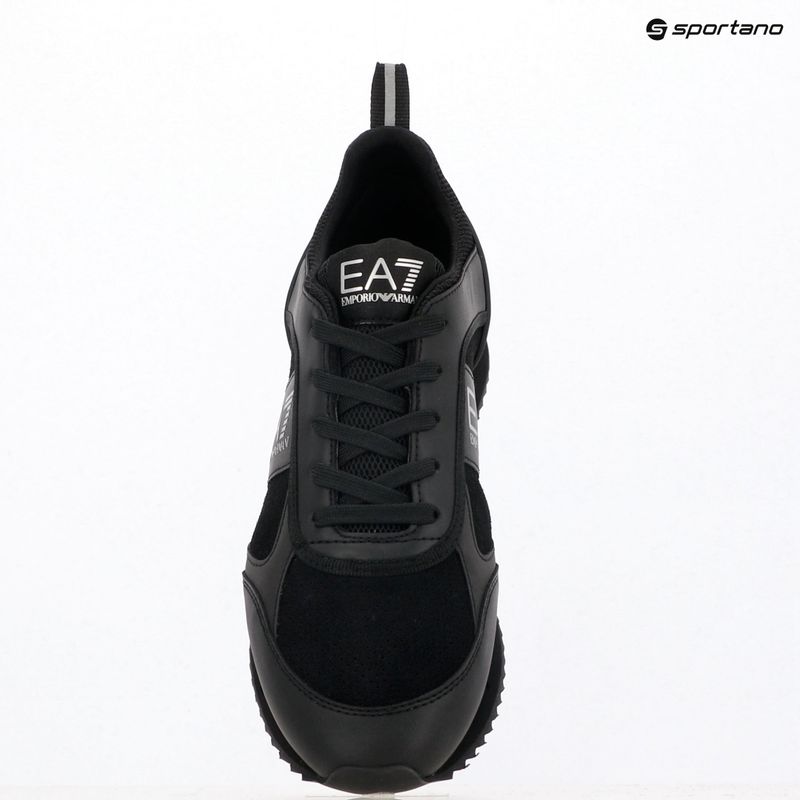 Boty EA7 Emporio Armani Black & White Suede triple black micropunch 11