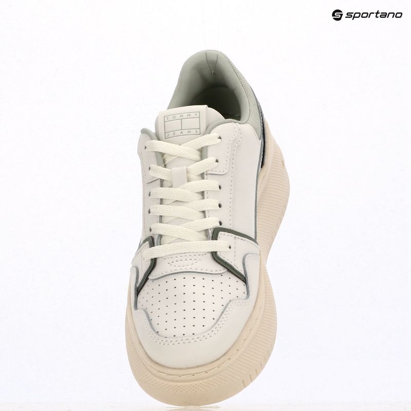 Dámské boty Tommy Jeans Retro Basket Flatform ecru/misty sage 9