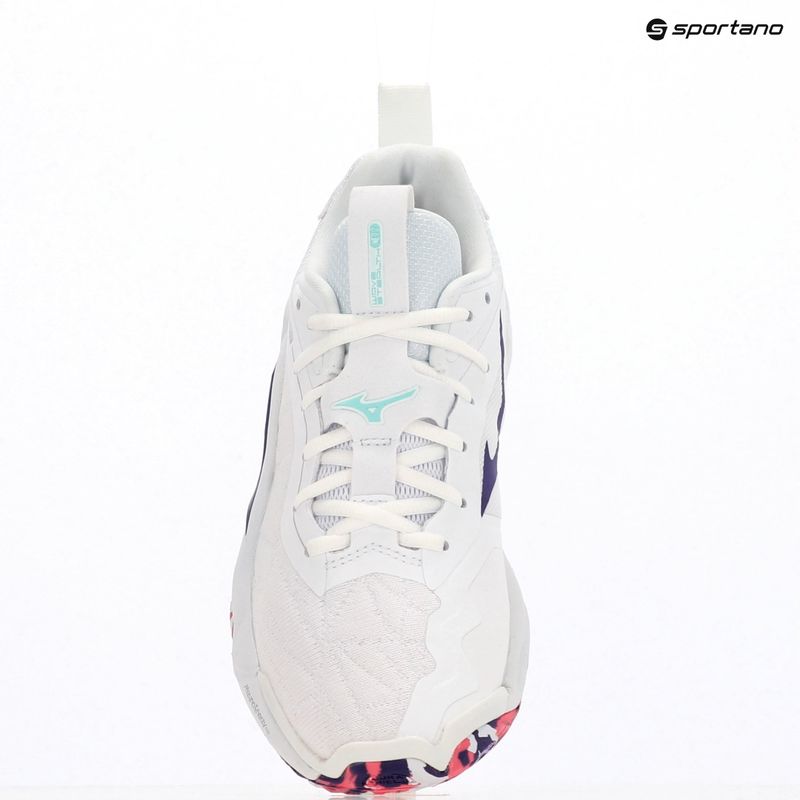 Boty na házenou Mizuno Wav Stealth Neo 2 white/violet indigo/camellia rose 12
