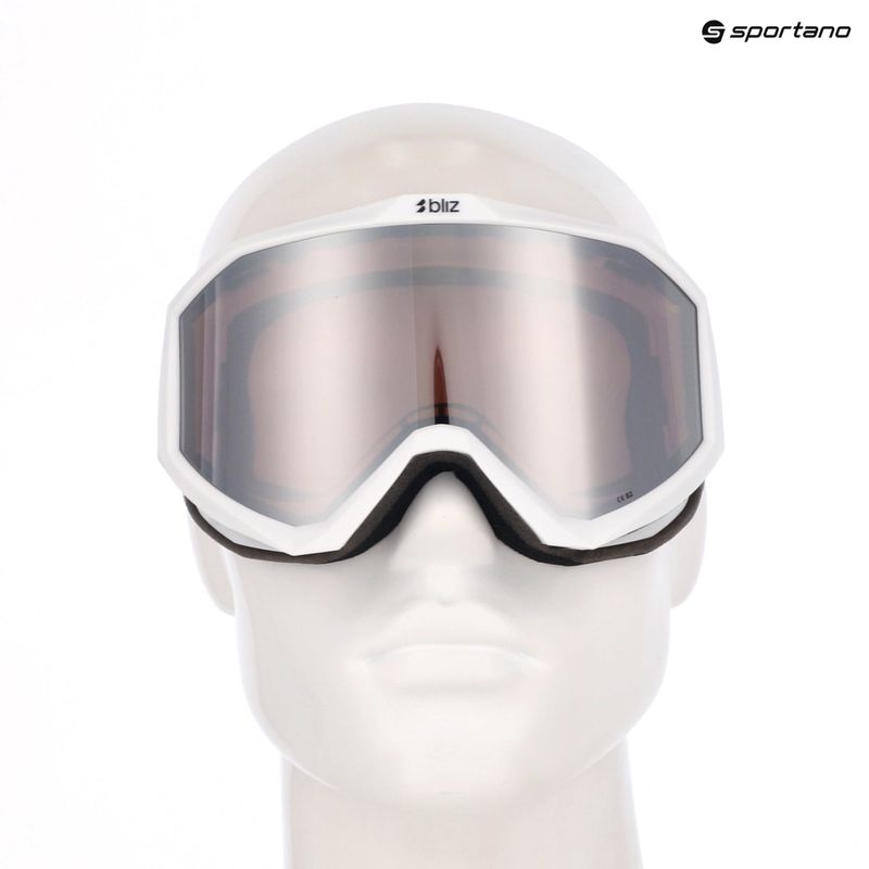 Lyžařské brýle Bliz Liner matte white/pink/silver mirror 7