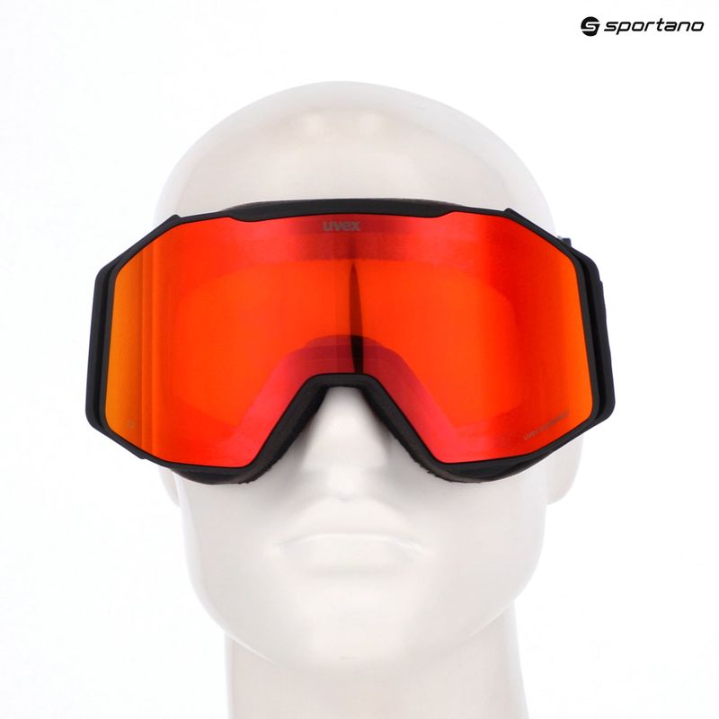 Lyžařské brýle UVEX Gravity FM matte black/mirror red/orange/clear 6