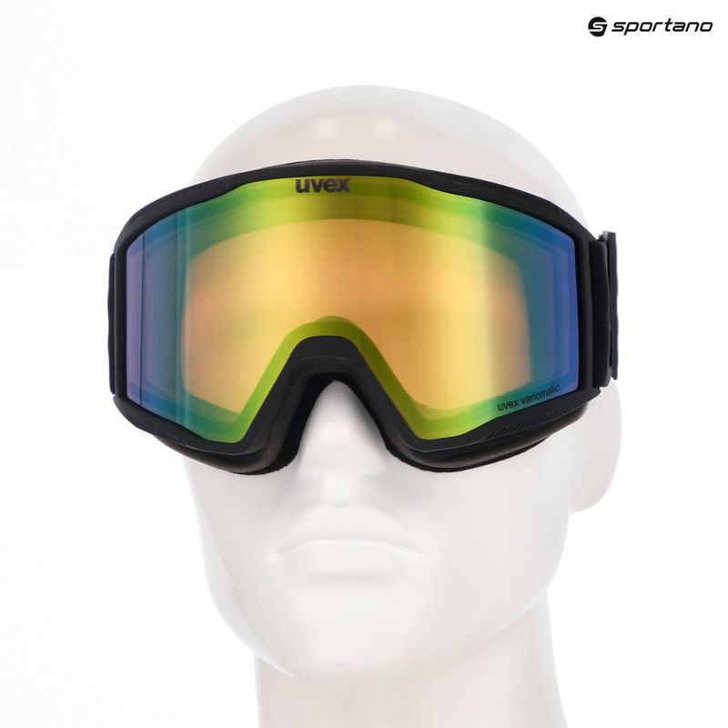 Lyžařské brýle Uvex Blast V black matt/vario green mirror 10