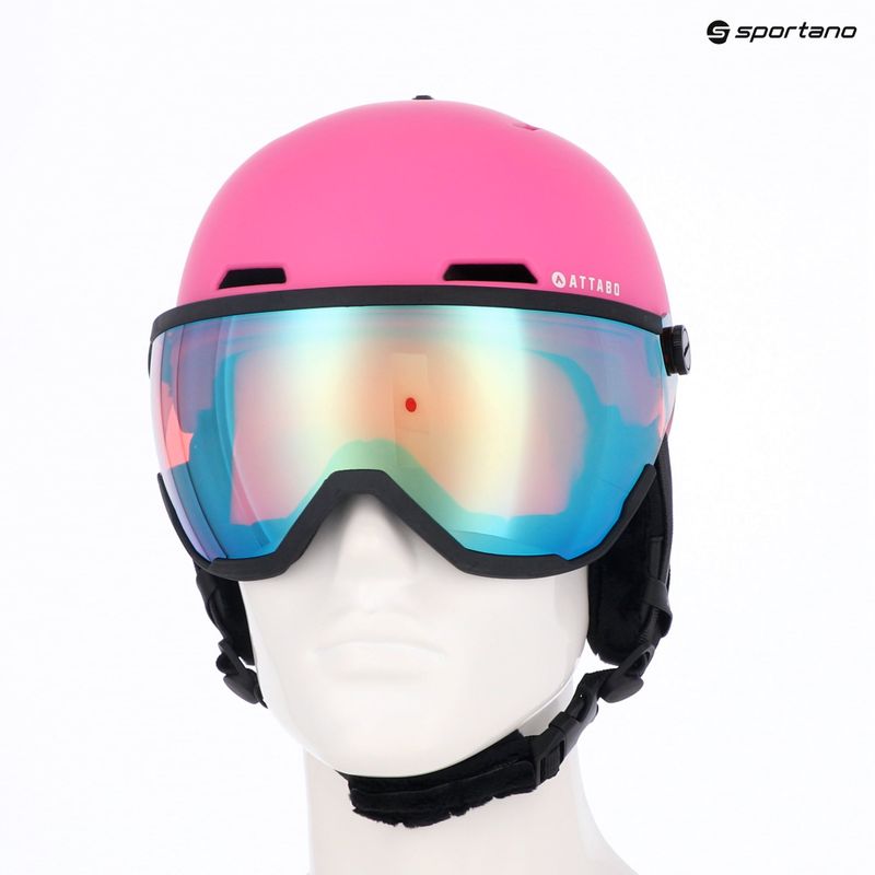 Dětská lyžařská helma ATTABO Avens 2.0 Jr Visor pink 18
