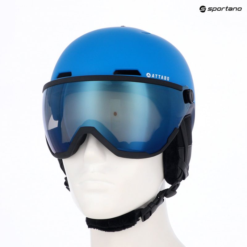 Dětská lyžařská helma ATTABO Avens 2.0 Jr Visor blue 19