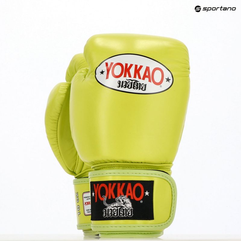 Pánské boxerské rukavice YOKKAO Matrix lime punch  5