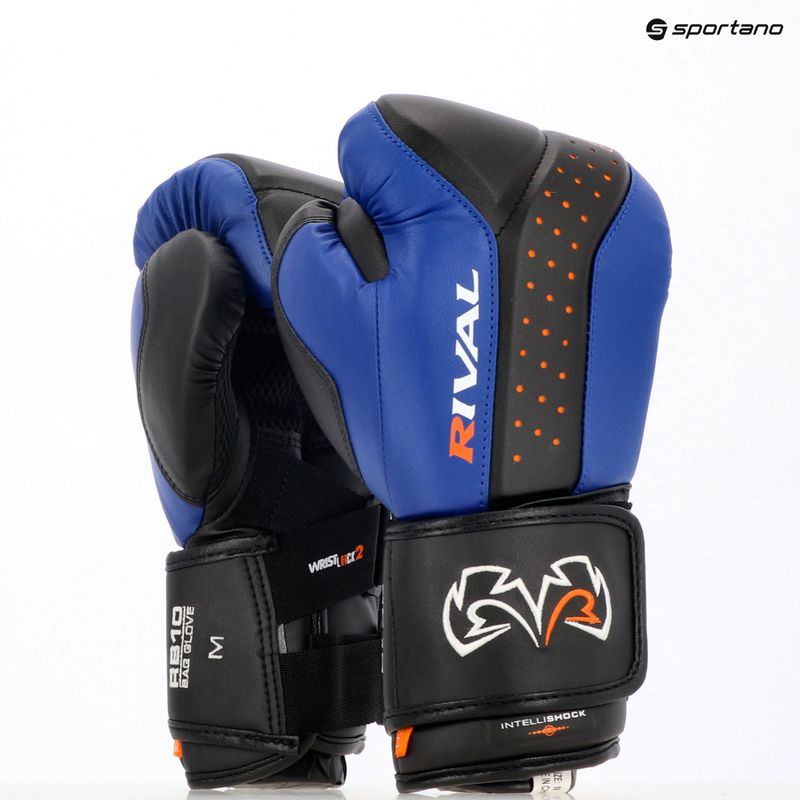 Boxerské rukavice Rival RB10 Intelli-Shock Bag black/blue 3