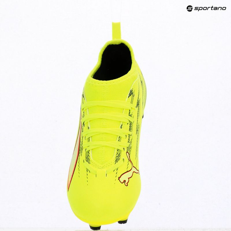 Dětské kopačky PUMA Ultra 6 Match FG/AG Jr yellow alert/puma black/glowing red/lime squeeze 10