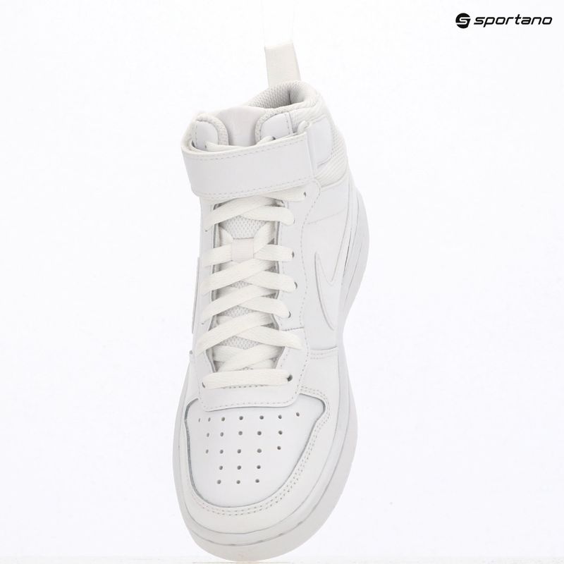 Dětské boty Nike Court Borough Mid 2 white/white/white 10
